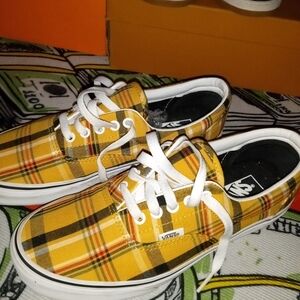 Van's yellow check sneakers